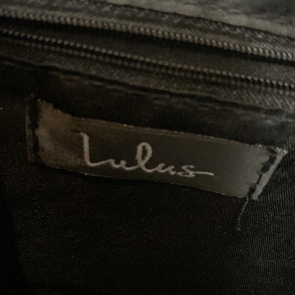 Lulus faux leather black clutch with tassel - Picture 6 of 10